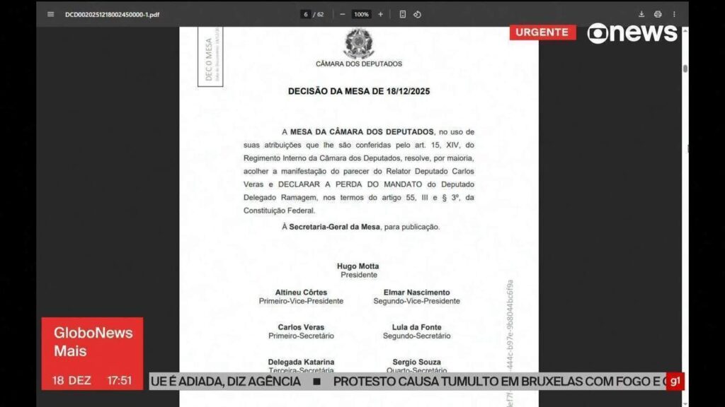 Moraes Retoma Processo Contra Ramagem Após Cassação de Mandato