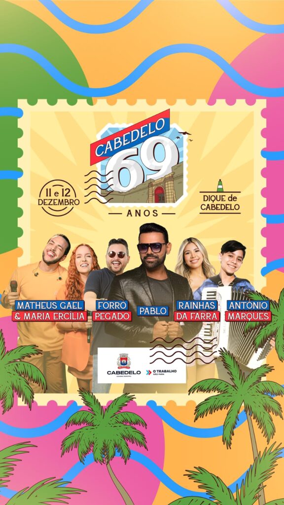 Celebração dos 69 Anos de Emancipação Política de Cabedelo Promete Grandes Shows no Dique Imagem do artigo