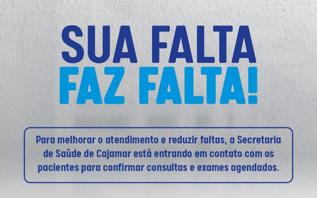 Cajamar Intensifica Confirmação de Consultas para Reduzir Faltas na Saúde Cajamar Intensifica Confirmação de Consultas para Reduzir Faltas na Saúde