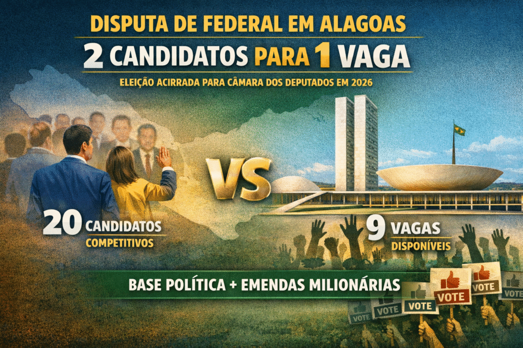 Disputa Federal em Alagoas: Dois Candidatos por Vaga na Câmara dos Deputados