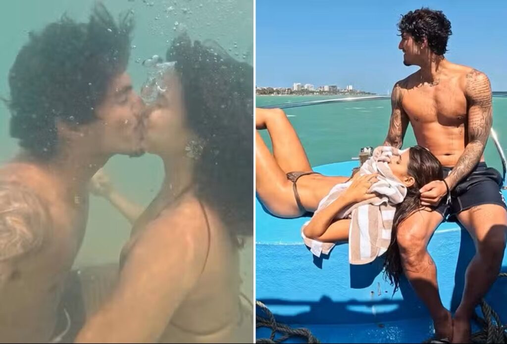 Gabriel Medina e Isabella Arantes Trocam Beijo em Mergulho em Alagoas