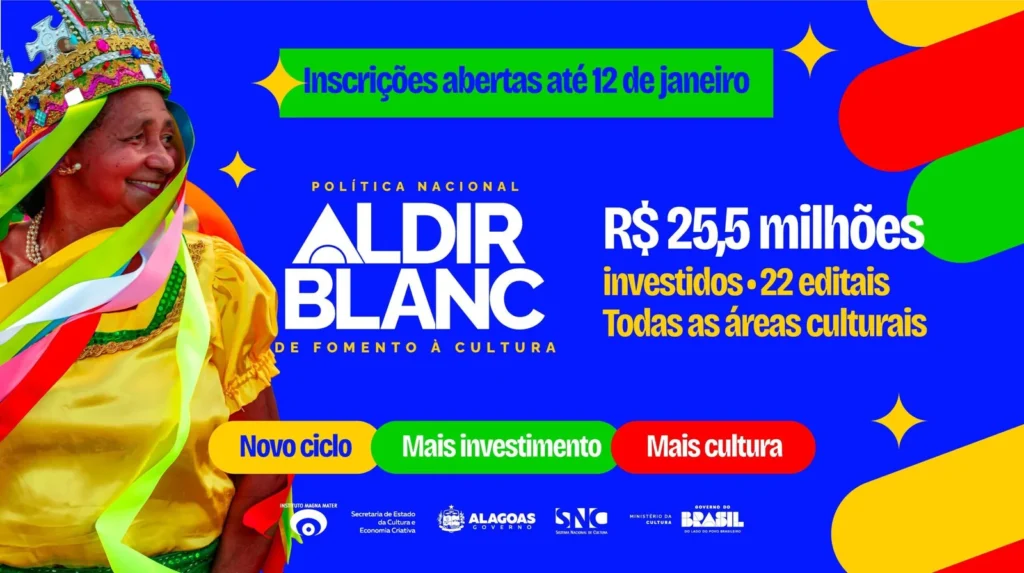 Últimos Dias para Inscrições nos 22 Editais do Ciclo 2 da PNAB em Alagoas
