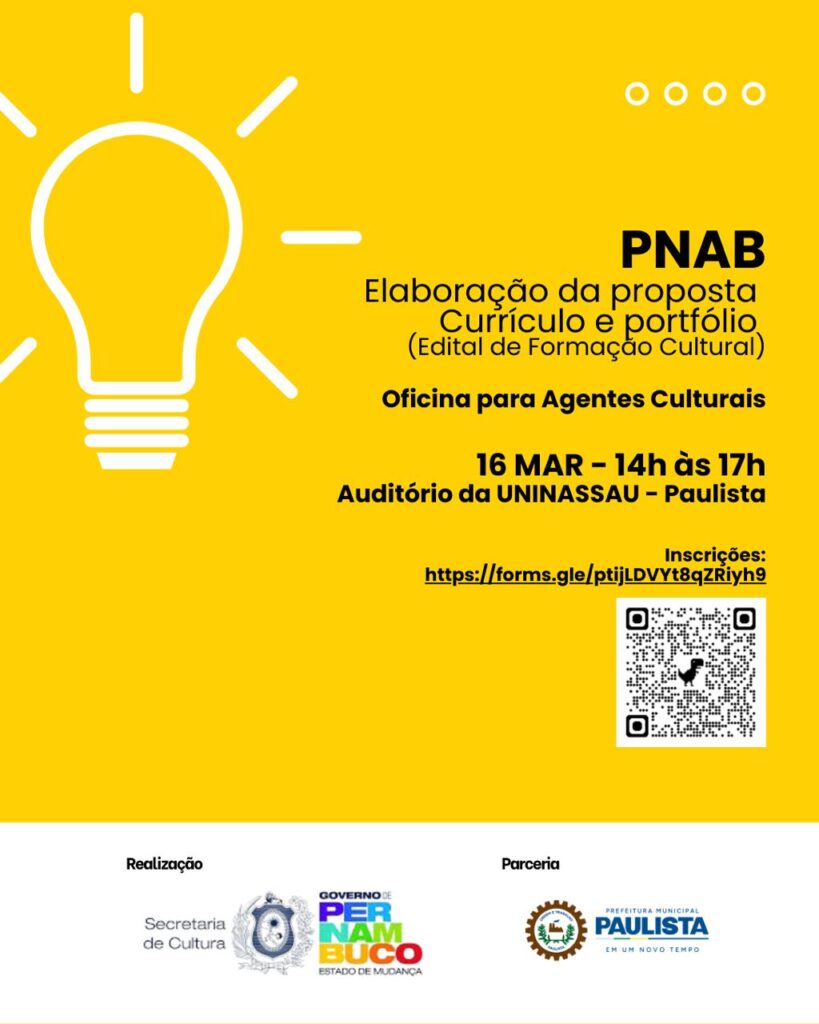Oficina sobre a Política Nacional Aldir Blanc 2026 em Paulista: Oportunidade para Agentes Culturais